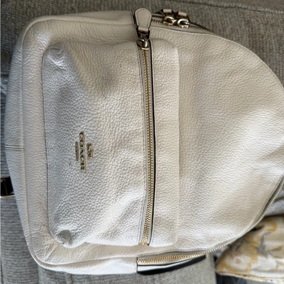 Coach Beige Leather charlie mini Backpack - Picture 3 of 16